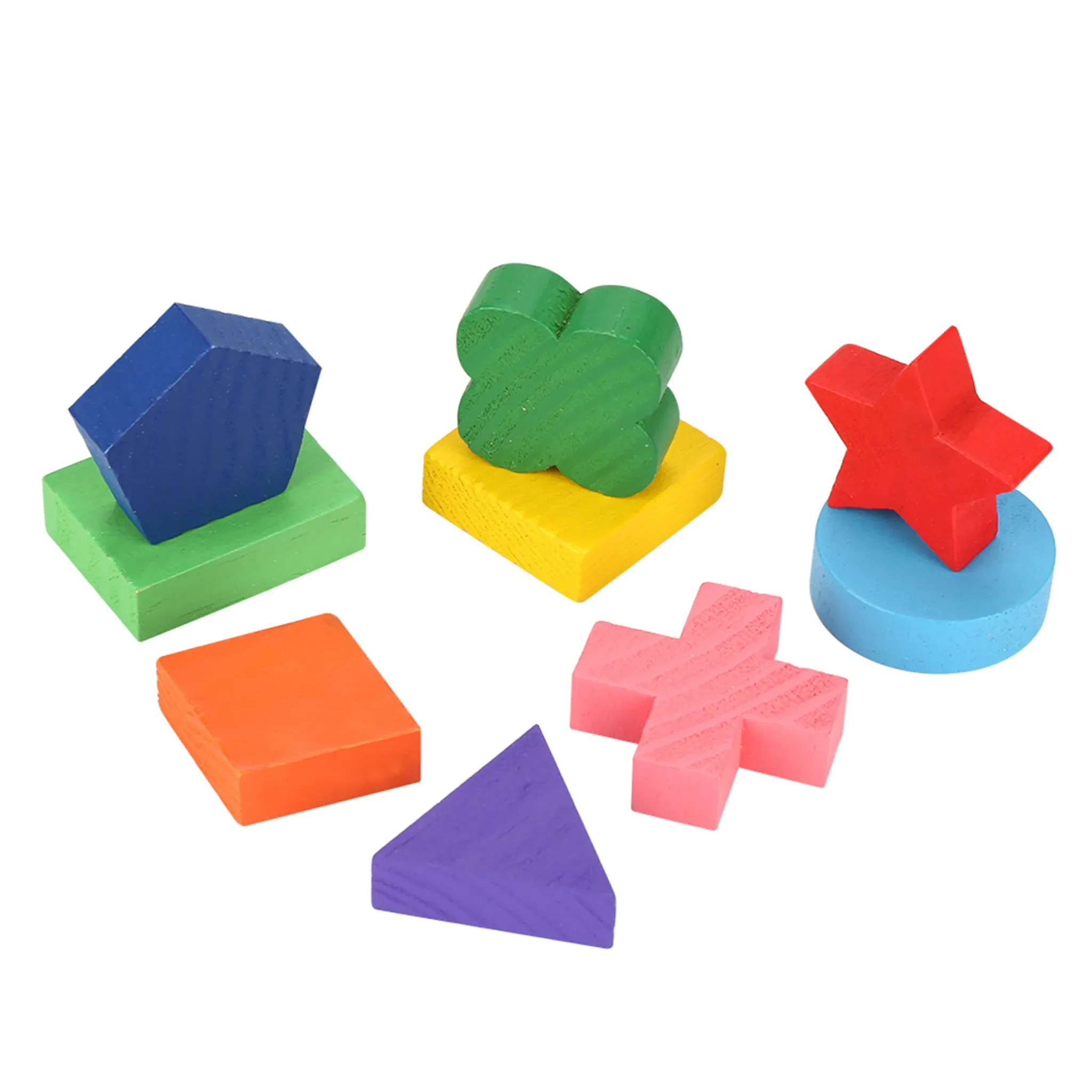 Holz Geometrie Puzzle – Formen stapeln & lernen